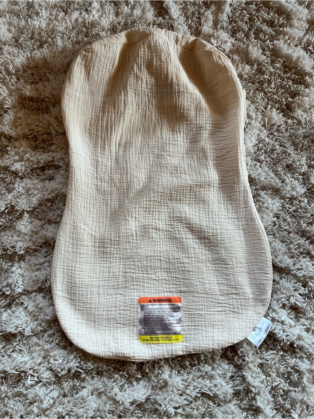 Snuggle Me Organic Curve Lounger Cover in Natural